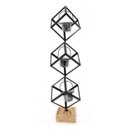 3 Space Contemporary Candle Holder 