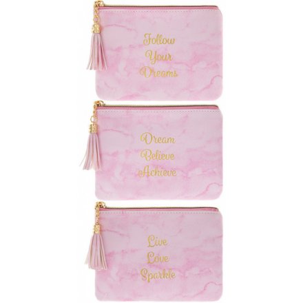 Pink Marble Assorted Coin Purses