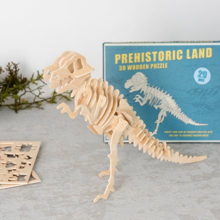  A 'roarsome' 42 piece puzzle that builds up a 3D Tyrannosaurus Rex
