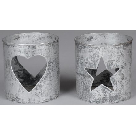 Heart&Star Metal Tlight Holders 