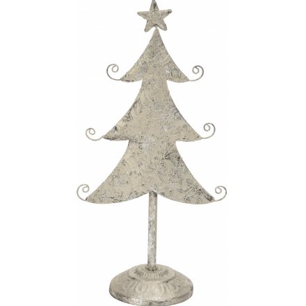 Standing Antique Silver Tree