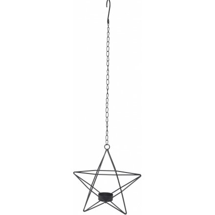 Hanging Star Tlight Holder 