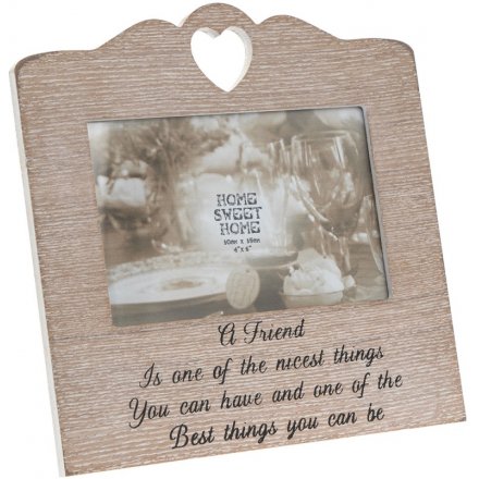Rustic Wooden Sentiments Frame - A Friend