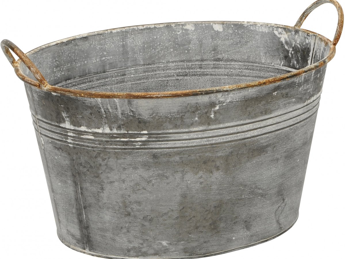 Galvanised Planter, 46.5cm | 42053 | Outdoor Living / Planters ...