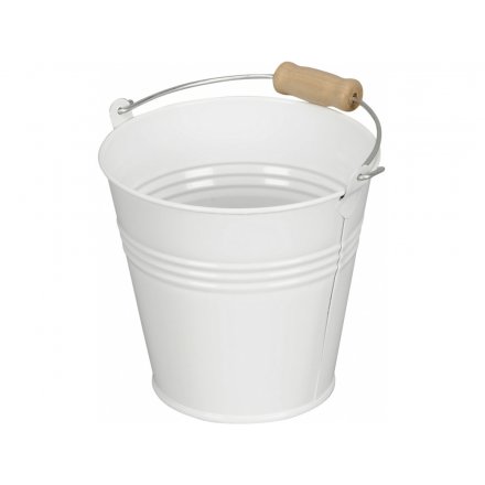 Metal Bucket White, 11.5cm