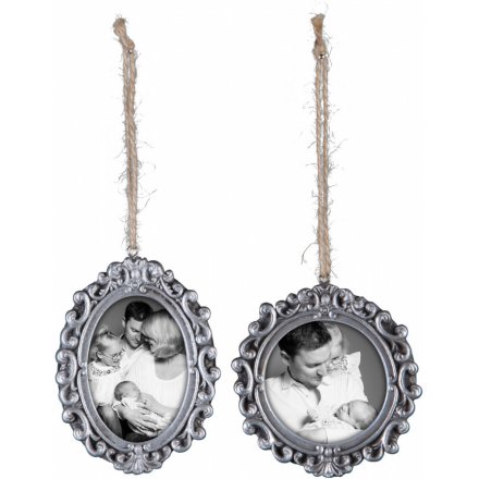 Mix of Silver Antique Hanging Frames 