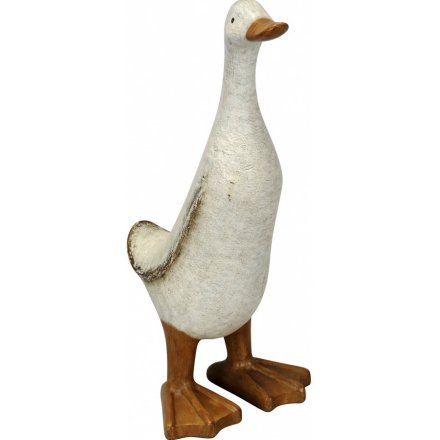 Large Posed White Duck, 39cm 