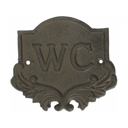 Cast Iron WC Sign