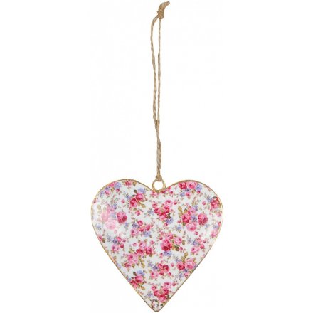 A pretty vintage style heart with a jute string hanger. 