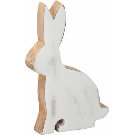Wooden Bunny, 18cm