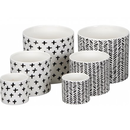 S/3 Graphic Planters, 2a