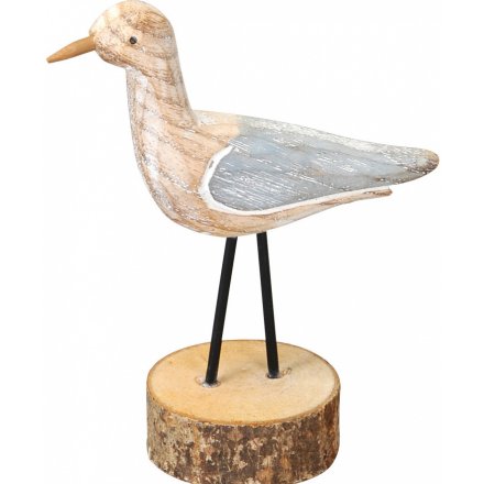 Wooden Standing Seagull, 13.5cm 