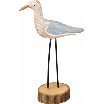 Wooden Standing Seagull, 22cm 