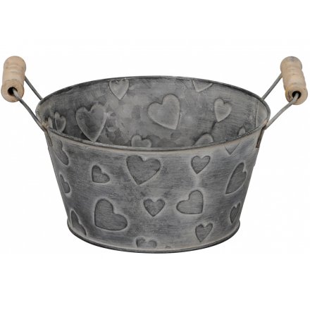 Grey Heart Bucket