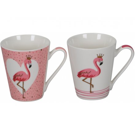 Pink Flamingo Mugs, 2a