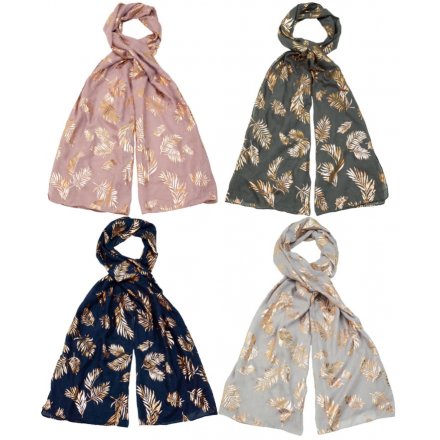 A mix of 4 super stylish scarves in an assortment of muted and on trend colours.