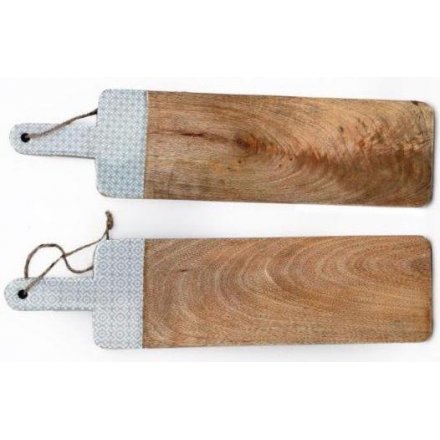 Wooden Chopping Board With Enamel Handle