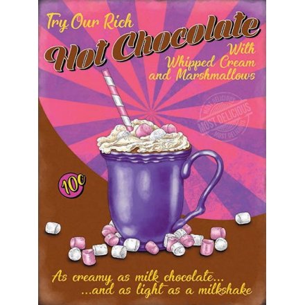 Rich Hot Chocolate Metal Sign 