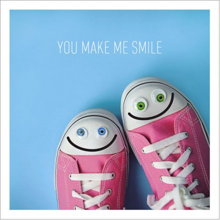 You Make Me Smile Greetings Card 