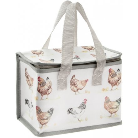 Fabric Lunch Bag - Chickens