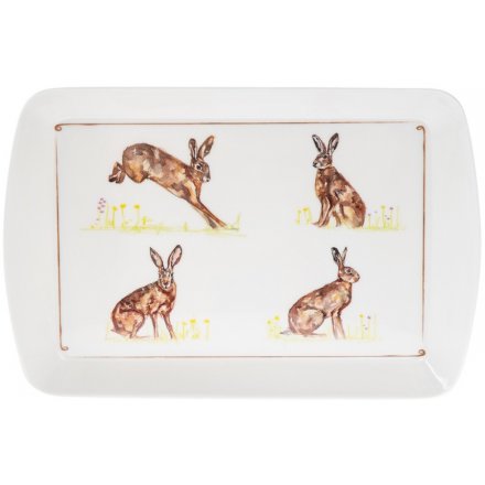 Small Serving Tray - Hares 