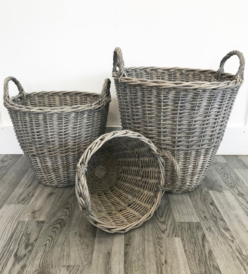 Willow Baskets Set of Three 42550 Interior Decor / Storage Rosefields