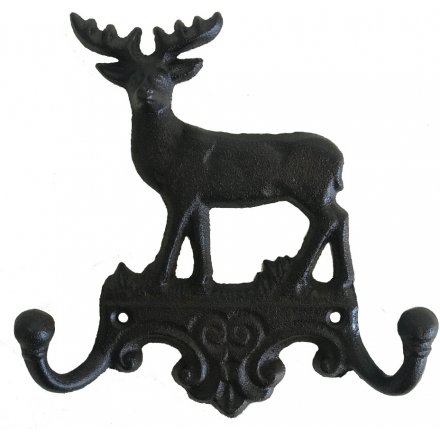 Cast Iron Deer Hooks, 17cm