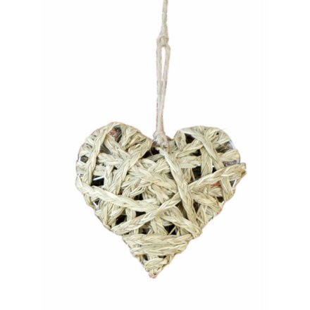 Woven Straw Heart, Small