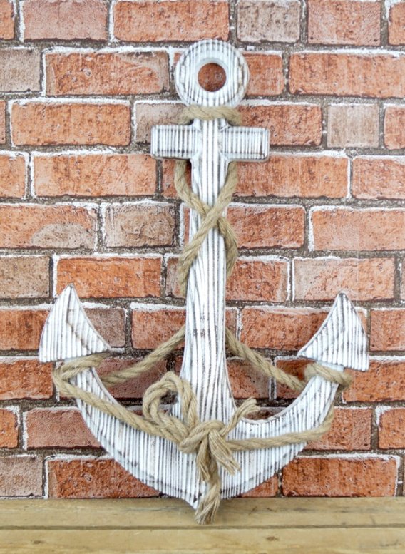 Large Wooden Anchor, Black 42611 Interior Decor / Decorations and