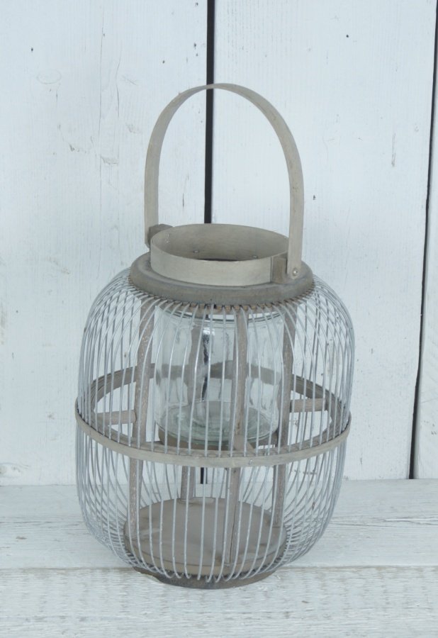 Grey Lantern, Medium 42633 Interior Decor / Decorations and
