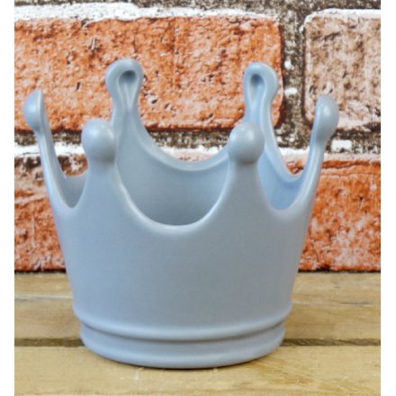 Small Soft Grey Ceramic Crown 