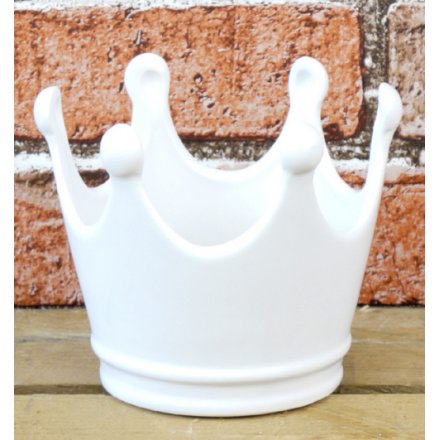 Small White Ceramic Crown 