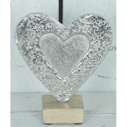 Silver Heart, 16cm
