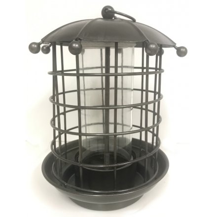 Round Caged Metal Bird Feeder