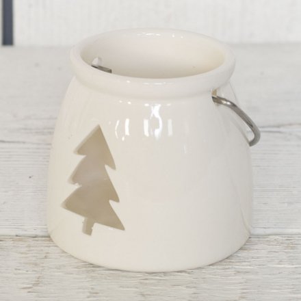 White Porcelain Tree Lantern