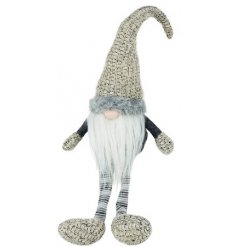 A fuzzy bearded sitting Fabric Gonk Decoration, a perfect accessory to bring to any home space this Festive season 