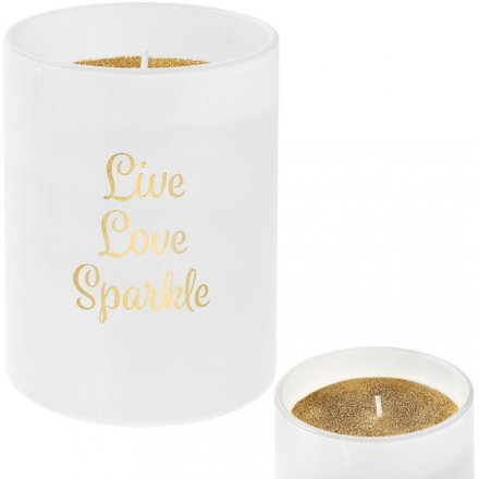 Live Love Sparkle Candle