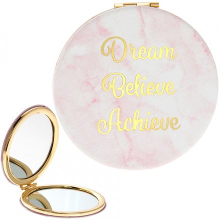 Marble Pink Compact Mirror