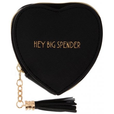 Heart Purse, Black and Gold