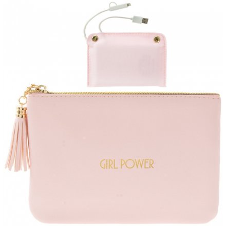 Pink Phone Power Bank and Purse 