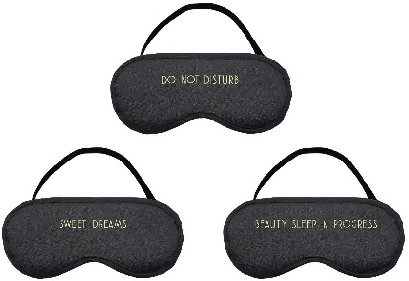 LP42768 / Black Eye Masks With Gold Text 42840 Ranges / Scarves and