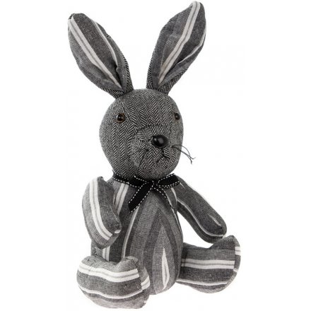 Grey Tweed Doorstop, Rabbit