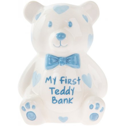 My First Teddy Bank Large, Blue