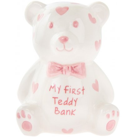 My First Teddy Bank Pink Small