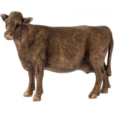 Bronze Cow Figurine, 18cm