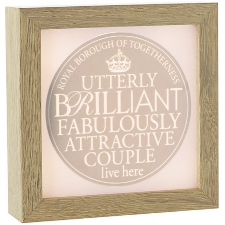 Attractive Couple Light Up Frame 14cm
