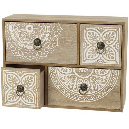 4 Drawer Wooden Cabinet