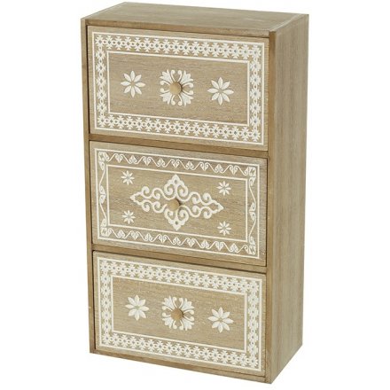 3 Drawer Wooden Cabinet