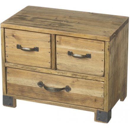 Rustic 3 Drawer Cabinet