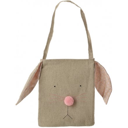 Rabbit Bag W/Pom Pom 30cm